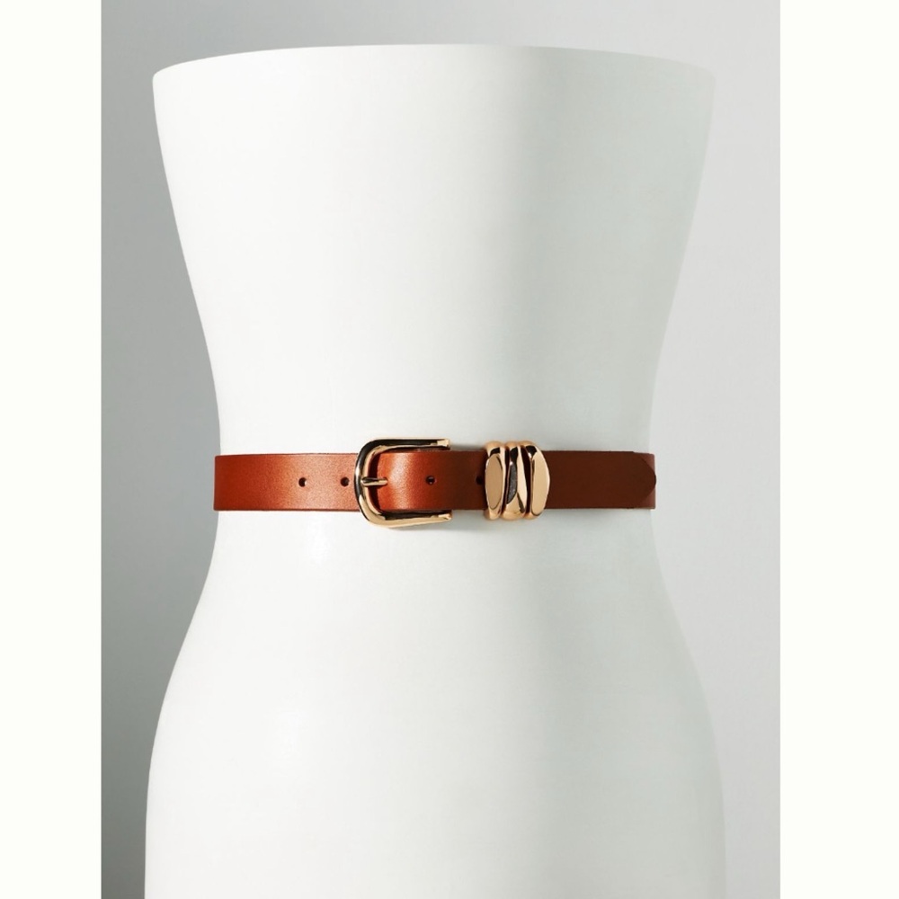 NWT Anthropologie Structured Keeper Leather Belt - Picture 4 of 7